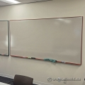 Hanging Magnetic Whiteboard w/ Red Frame, Full Tray 96" x 48"